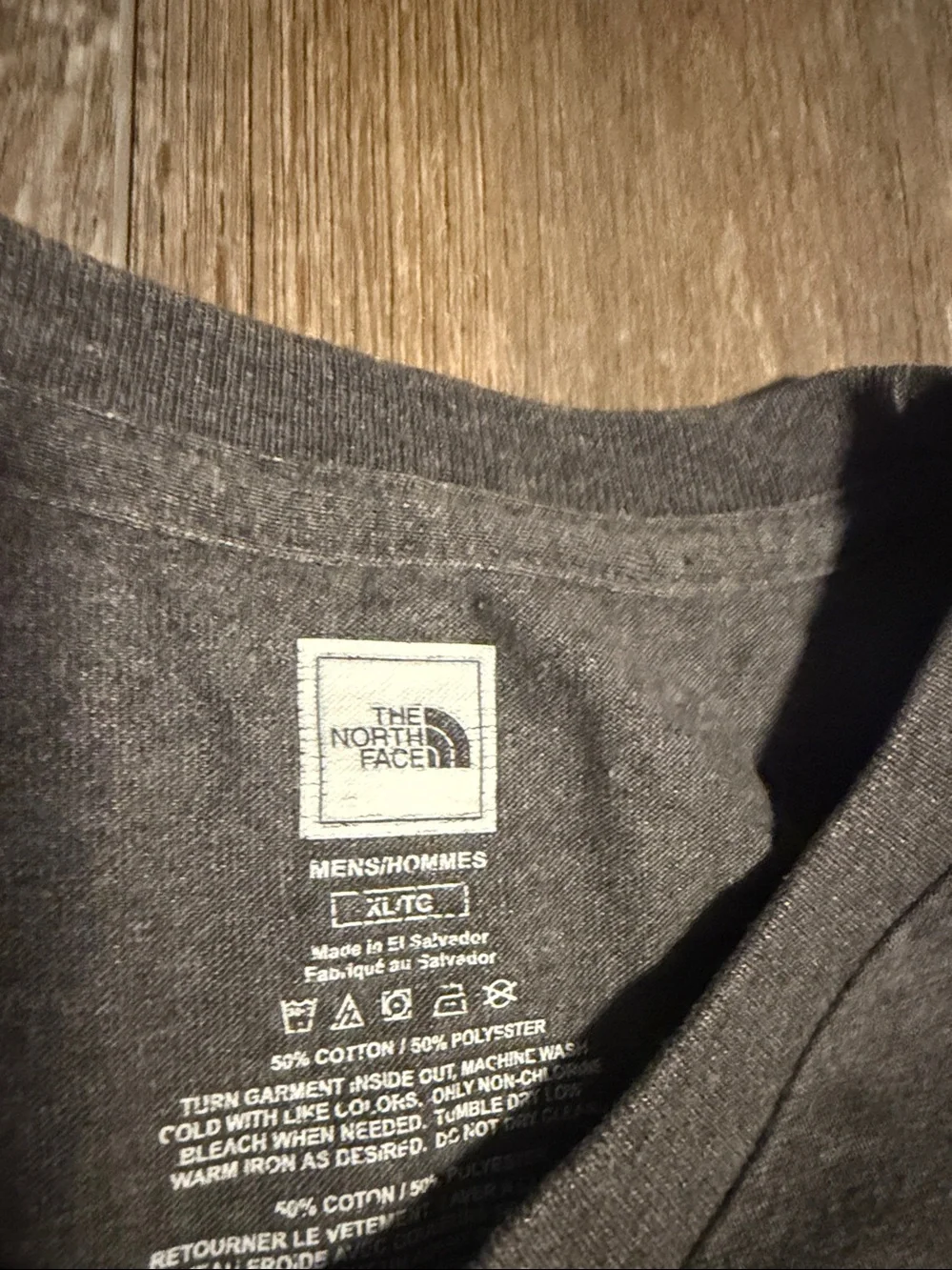 The North Face Short Sleeve Gray Tee with Green Logo